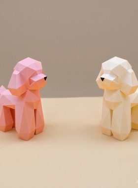 柴犬哈士奇柯基泰迪狗狗可爱动物3d打印立体模型手工礼物小动物