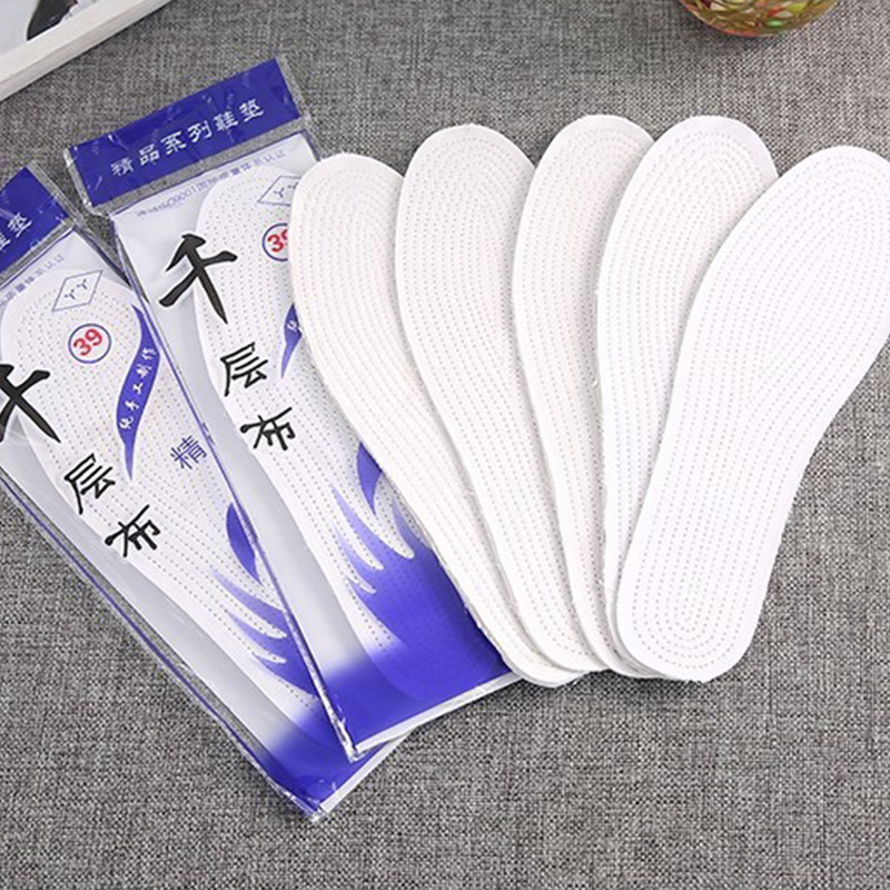 透气防臭大码手工全棉加厚布鞋垫