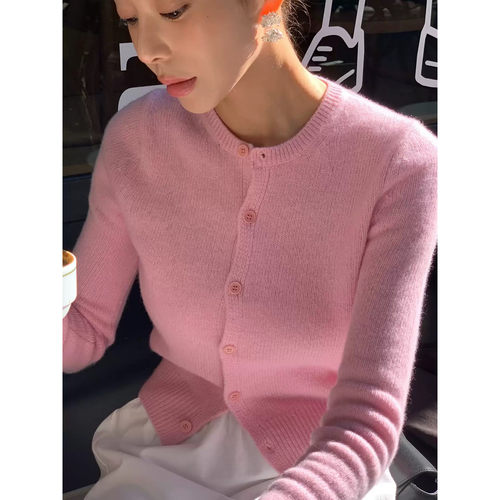 TOOGOOD韩国代购2026秋女 东大门气质圆领长袖短款针织衫羊毛开衫