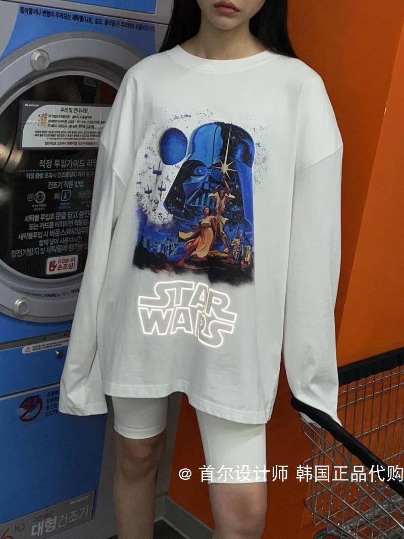 韩国代购廓形阔版慵懒卫衣长袖