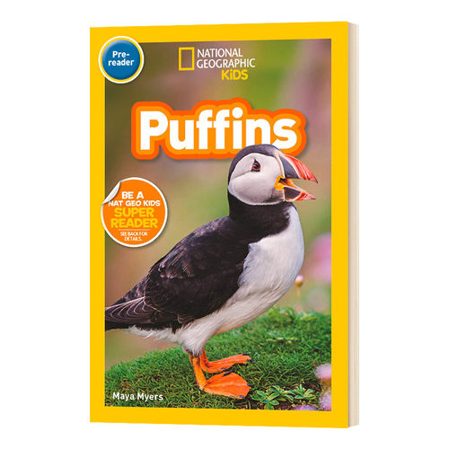 美国国家地理分级读物 海雀 英文原版 National Geographic Kids Readers Pre-reader Puffins 海雀科普读物 2-5岁儿童进口英语书