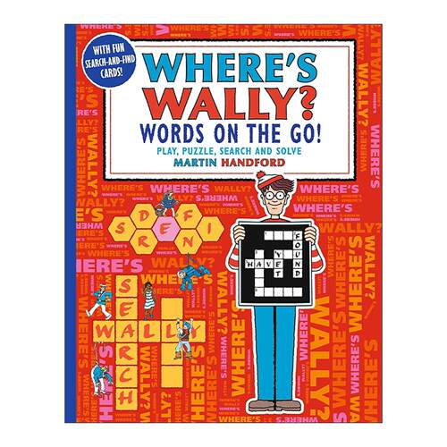 英文原版 Where's Wally Words on the Go 威利在哪里 词语迷宫探险之旅 儿童益智填字游戏 英文版 进口英语原版书籍