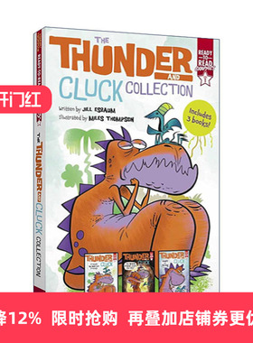 英文原版 The Thunder and Cluck Collection Boxed Set 恐龙和朋友3册盒装 Ready to Read准备读阅读分级1 漫画版 进口英语书籍