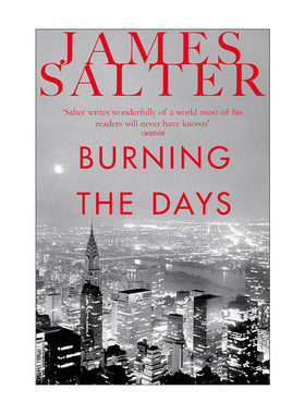 英文原版 Burning the Days 燃烧的日子 詹姆斯?索特回忆录自传 James Salter 英文版 进口英语原版书籍