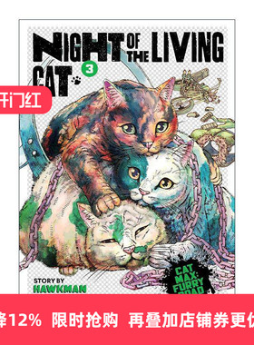 英文原版 Night of Living Cat 3 活猫之夜3 科幻恐怖漫画 Hawkman 英文版 进口英语原版书籍