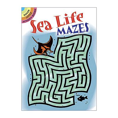 英文原版 Sea Life Mazes 海洋生物迷宫 儿童科普百科 益智游戏活动书 英文版 进口英语原版书籍