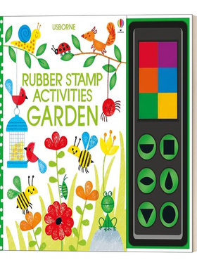 Rubber Stamp Activities Garden 经典创意指印游戏书 秘密花园 螺旋精装进口原版英文书籍