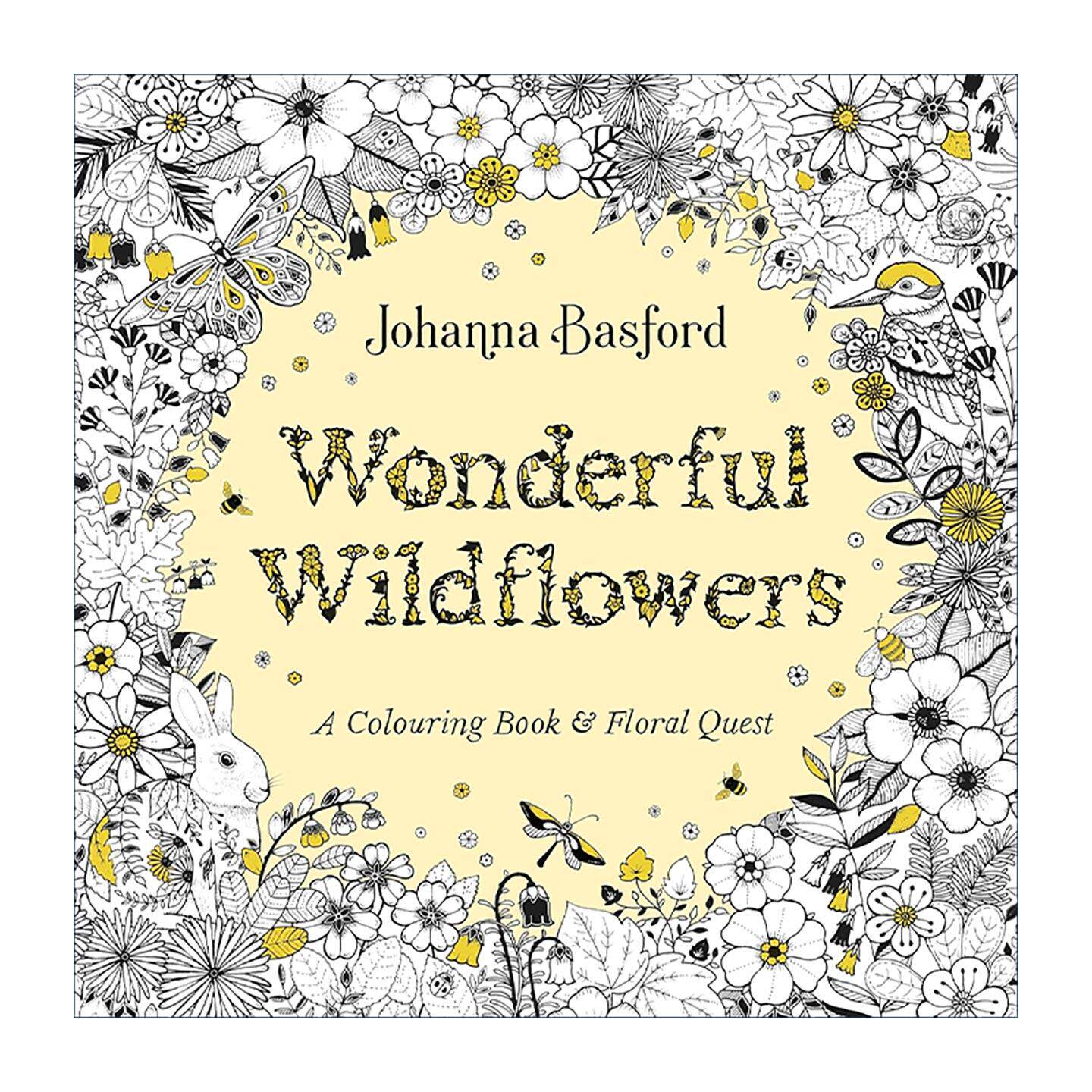 英文原版 Wonderful Wildflowers 奇妙野花 乔安娜·贝思福 秘密花园作者新涂色书 英文版 进口英语原版书籍