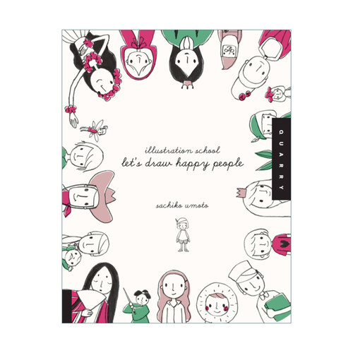 英文原版 Let'S Draw Happy People Illustration School 插图学校 让我们画快乐的人 英文版 进口英语原版书籍