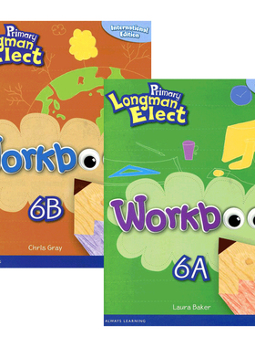 培生香港朗文小学英语教材 Primary Longman Elect 6A+6B word book 英文原版 6-12岁  单词练习册2本六年级系列