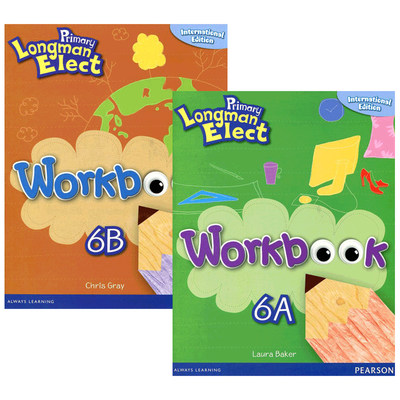 培生香港朗文小学英语教材 Primary Longman Elect 6A+6B word book 英文原版 6-12岁  单词练习册2本六年级系列