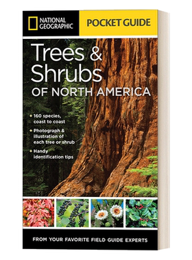 英文原版 National Geographic Pocket Guide to Trees and Shrubs of North America 北美树木与灌木 美国国家地理便携指南手册
