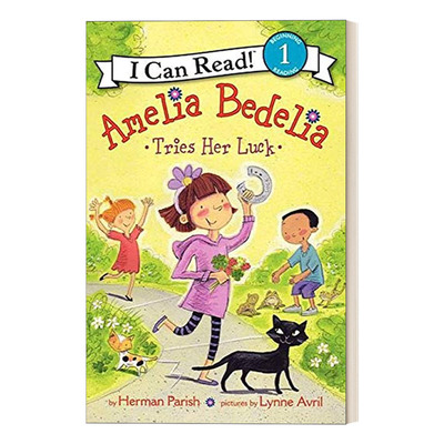 英文原版 Amelia Bedelia Tries Her Luck 阿米莉亚碰运气 糊涂女佣分级阅读 I Can Read Level 1 英文版 进口英语原版书籍