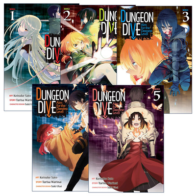 英文原版 DUNGEON DIVE Aim for the Deepest Level (Manga) 以异世界迷宫最深处为目标系列1-5册 同名动漫漫画 割内タリサ 进口书