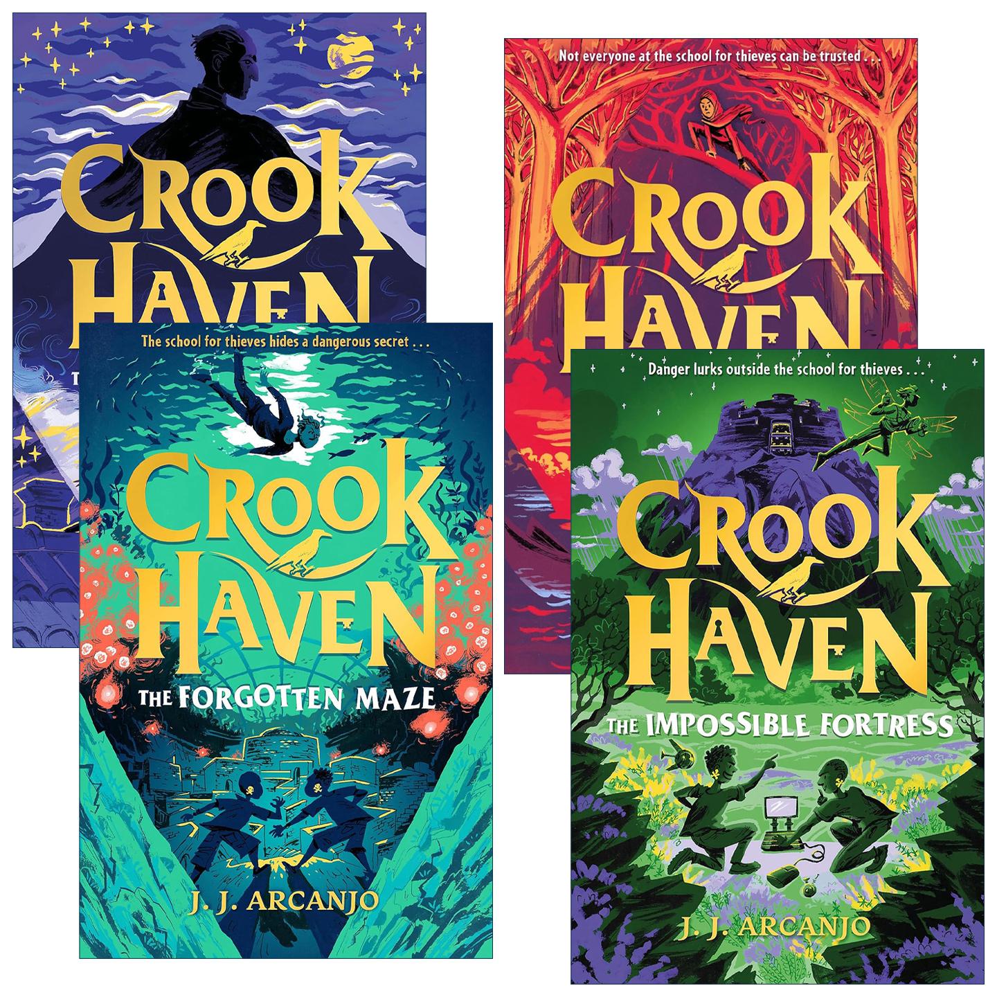 英文原版 Crookhaven 盗贼学校系列1-4册 儿童动作冒险小说 被遗忘的迷宫 海岛劫案 不可能的堡垒 英文版 进口英语原版书籍