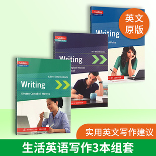 中级 English 英文原版 生活英语写作3本组套 中高级 剑桥三级FCE考试 Life 英文版 for 进口书籍 Writing 写作指导工具书 初级