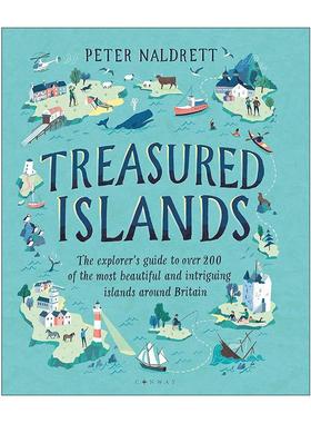 英文原版 Treasured Islands 珍贵的岛屿 200个英国周边美丽海岛的探索指南 英文版 进口英语原版书籍