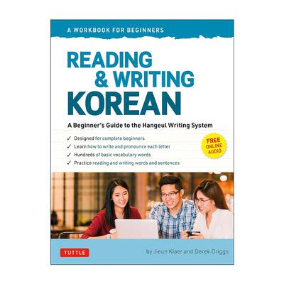 英文原版 Reading and Writing Korean 韩语读写自学练习册 初学者指南 含在线音频 Tuttle 英文版 进口英语原版书籍