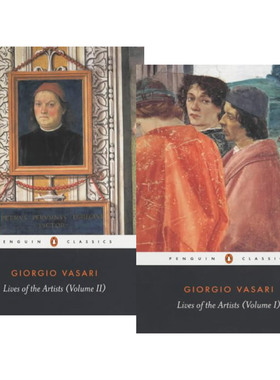意大利艺苑名人传 1-2卷  英文原版 Lives Of The Artists 黑经典  艺术书 Giorgio Vasari 进口英语原版书籍 Penguin Classics