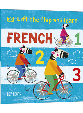 Lift the Flap and Learn: French 1,2,3 英法双语学习数字 纸板翻翻书进口原版英文书籍