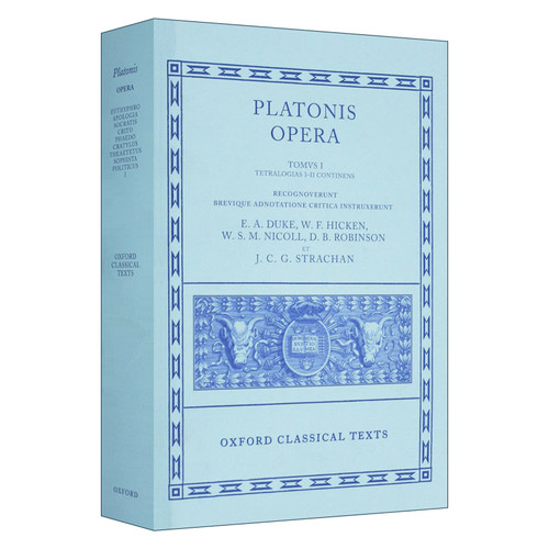 Plato Opera Volume I 柏拉图歌剧第一卷进口原版英文书籍 - 封面