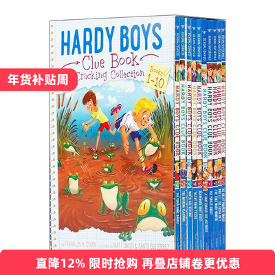 英文原版 Hardy Boys Clue Book Case-Cracking Collection 哈迪男孩 谜案系列1-10册盒装 英文版 进口英语原版书籍