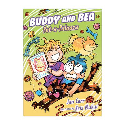 英文原版 Pet-a-Palooza Buddy and Bea 03 巴迪与贝系列3 宠物派对 儿童搞笑校园章节儿童故事书 Jan Carr 进口英语原版书籍