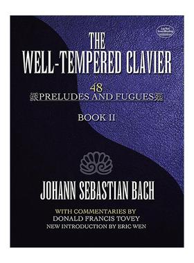 英文原版 The Well-Tempered Clavier 平均律钢琴曲集 48首序曲和赋格 卷二 巴赫 英文版 进口英语原版书籍