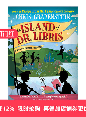 英文原版 The Island of Dr.Libris 博士的小岛 儿童推理冒险小说 神奇图书馆系列作者Chris Grabenstein 英文版 进口英语原版书籍