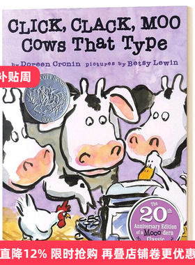 会打字的奶牛 Click Clack Moo Cows That Type 英文原版绘本 儿童启蒙韵文绘本 3-6岁儿童英语读物 进口英语书籍 朵琳·克罗宁