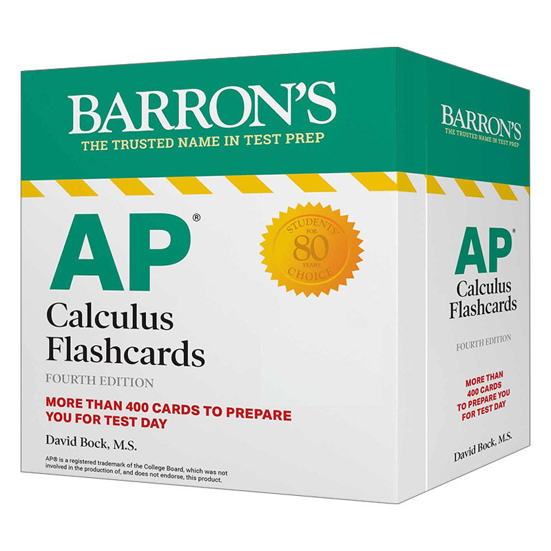 AP Calculus Flashcards, Fourth Edition 巴朗AP微积分闪卡进口原版英文书籍