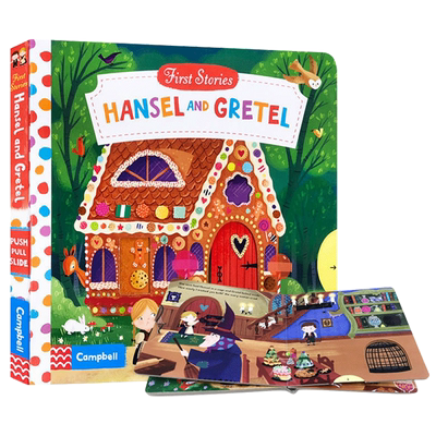 韩塞尔与葛雷特 First Stories Hansel and Gretel 英文原版 BUSY系列 童话篇 纸板机关操作活动书 英文版进口英语书籍