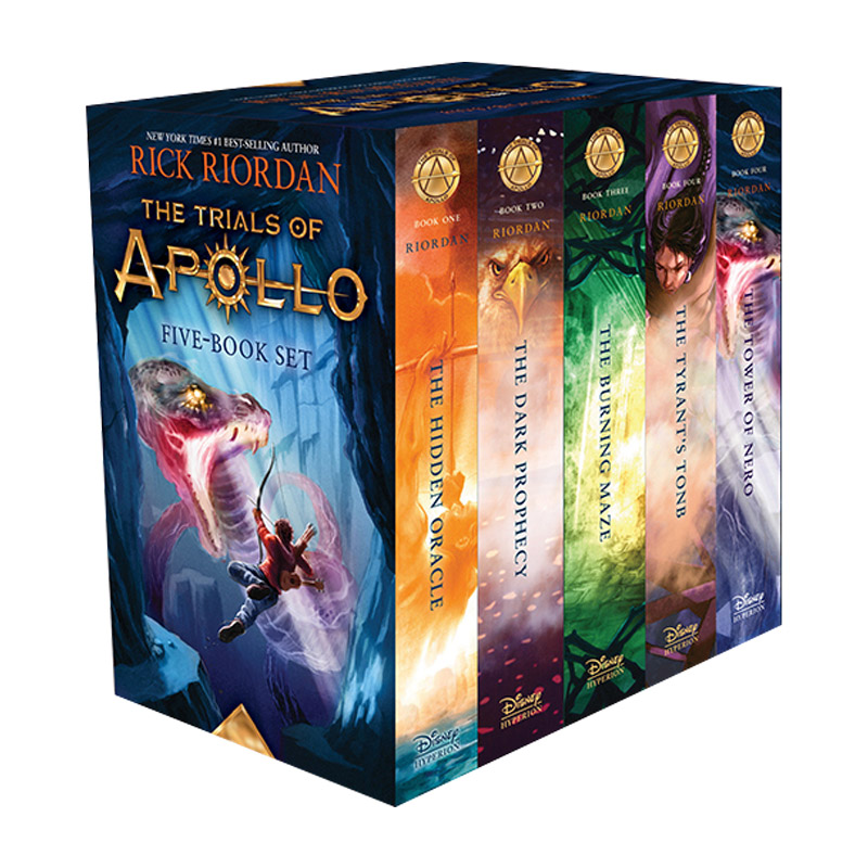 英文原版 The Trials of Apollo 5 Book Hardcover Boxed Set 阿波罗的试炼 1-5册盒装套装 波西杰克逊Percy Jackson英文版进口书