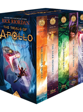 英文原版 The Trials of Apollo 5 Book Hardcover Boxed Set 阿波罗的试炼 1-5册盒装套装 波西杰克逊Percy Jackson英文版进口书