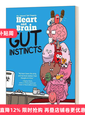 英文原版 Heart and Brain Gut Instincts An Awkward Yeti Collection 我身体里的恶作剧 肠道无难事 英文版 进口英语原版书籍
