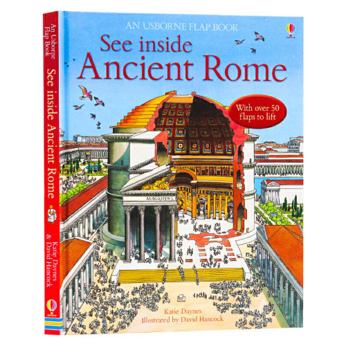 Usborne See Inside Ancient Rome 看里面 揭密古罗马 大开本纸板翻翻书进口原版英文书籍