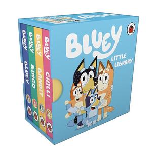 Library 小蓝狗布鲁伊 小小图书馆 英文原版 进口英语原版 Little 手掌纸板书四册英文版 书籍 Bluey