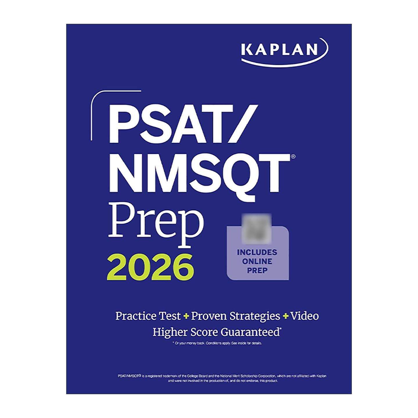 英文原版 PSAT/NMSQT Prep 2026 卡普兰美国中学生初步学术评估测试学习指南 测试题+在线资源 英文版 进口英语原版书籍