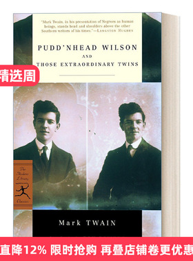 英文原版 Pudd'nhead Wilson Modern Library Classics 傻瓜威尔逊 Mark Twain马克吐温 兰登书屋现代图书馆经典系列 进口英语书籍