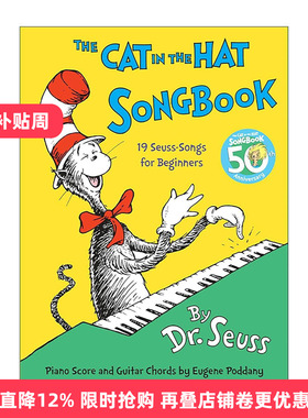 英文原版 The Cat in the Hat Songbook 戴帽子的猫歌曲书 苏斯博士 50周年纪念精装收藏版 英文版 进口英语原版书籍