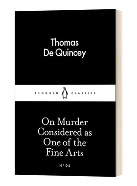 英文原版 On Murder Considered as One of the Fine Arts 托马斯·德·昆西 论作为艺术的谋杀 英文版 进口英语原版书籍