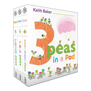 Pod 数数 Peas 颜色启蒙 含字母 纸板书 豌豆系列3本套装