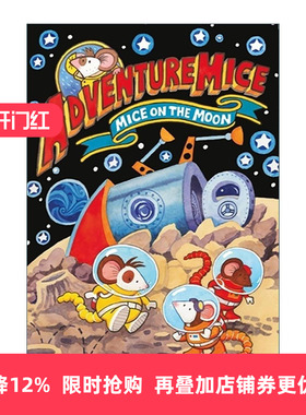 英文原版 Adventuremice Mice on the Moon 冒险老鼠佩德罗4 儿童插画故事书 英文版 进口英语原版书籍