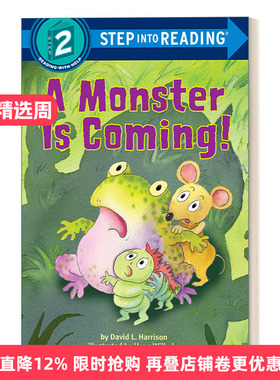 英文原版 Step into Reading 2 - A Monster is Coming! 怪兽来了 兰登分级阅读2 英文版 进口英语原版书籍