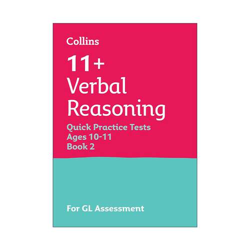 英文原版 11+ Quick Practice Tests for the GL Assessment Tests 2 Verbal Reasoning Ages 10-11 柯林斯英国小升初GL考试