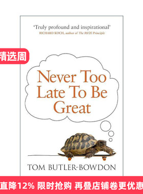 英文原版 Never Too Late To Be Great 永远不晚 长远思维的力量 Tom Butler-Bowdon 英文版 进口英语原版书籍