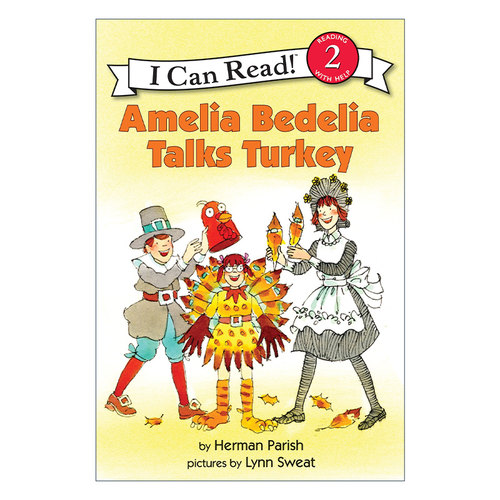 英文原版 Amelia Bedelia Talks Turkey 儿童分级阅读插图故事 I Can Read Level 2 英文版 进口英语原版书籍