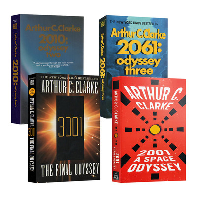 英文原版 A Space Odyssey 阿瑟克拉克 太空漫游四部曲 科幻悬疑文学小说 四册 Arthur C Clarke 英文版 进口英语原版书籍