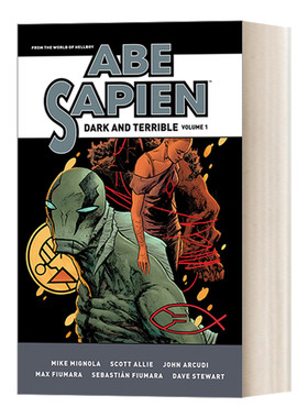 英文原版 Abe Sapien Dark and Terrible Volume 1 地狱小子衍生鱼人阿比 卷一 Dark Horse漫画 Mike Mignola 进口英语原版书籍