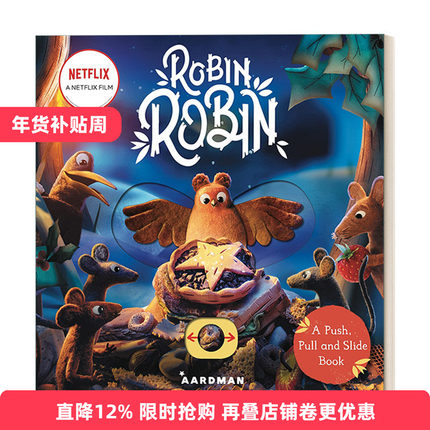 Robin Robin: A Push, Pull and Slide Book 小鸟罗宾推拉书 纸板书进口原版英文书籍